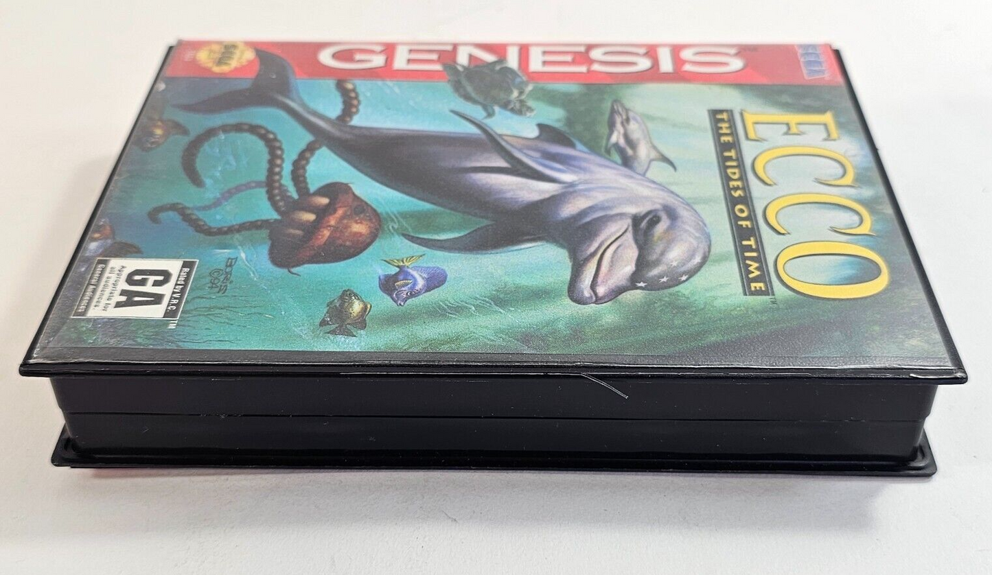 Ecco: The Tides of Time (Sega Genesis, 1994) Game Case Manual - Tested