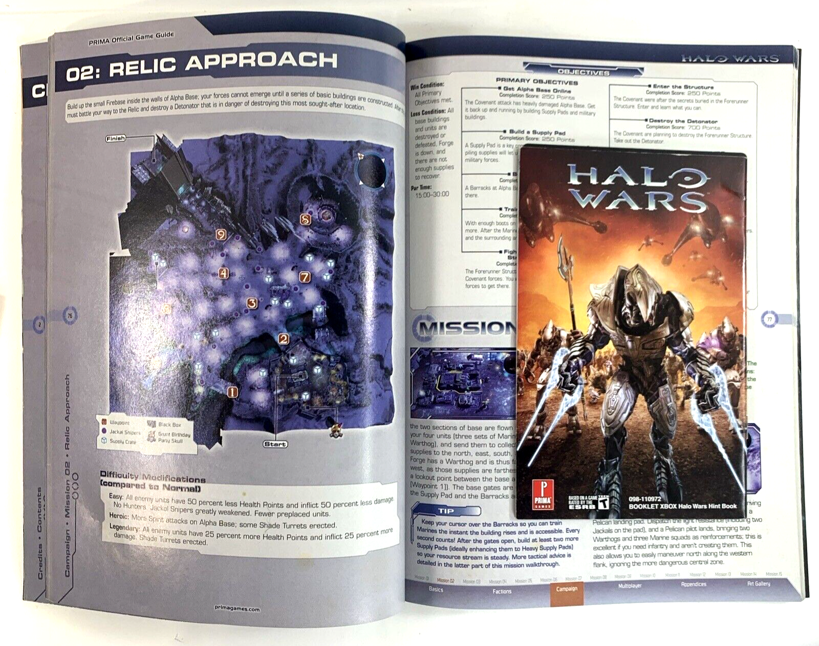 Halo Wars: Platinum Hits (Xbox 360, 2009) and Prima Official Strategy Guide