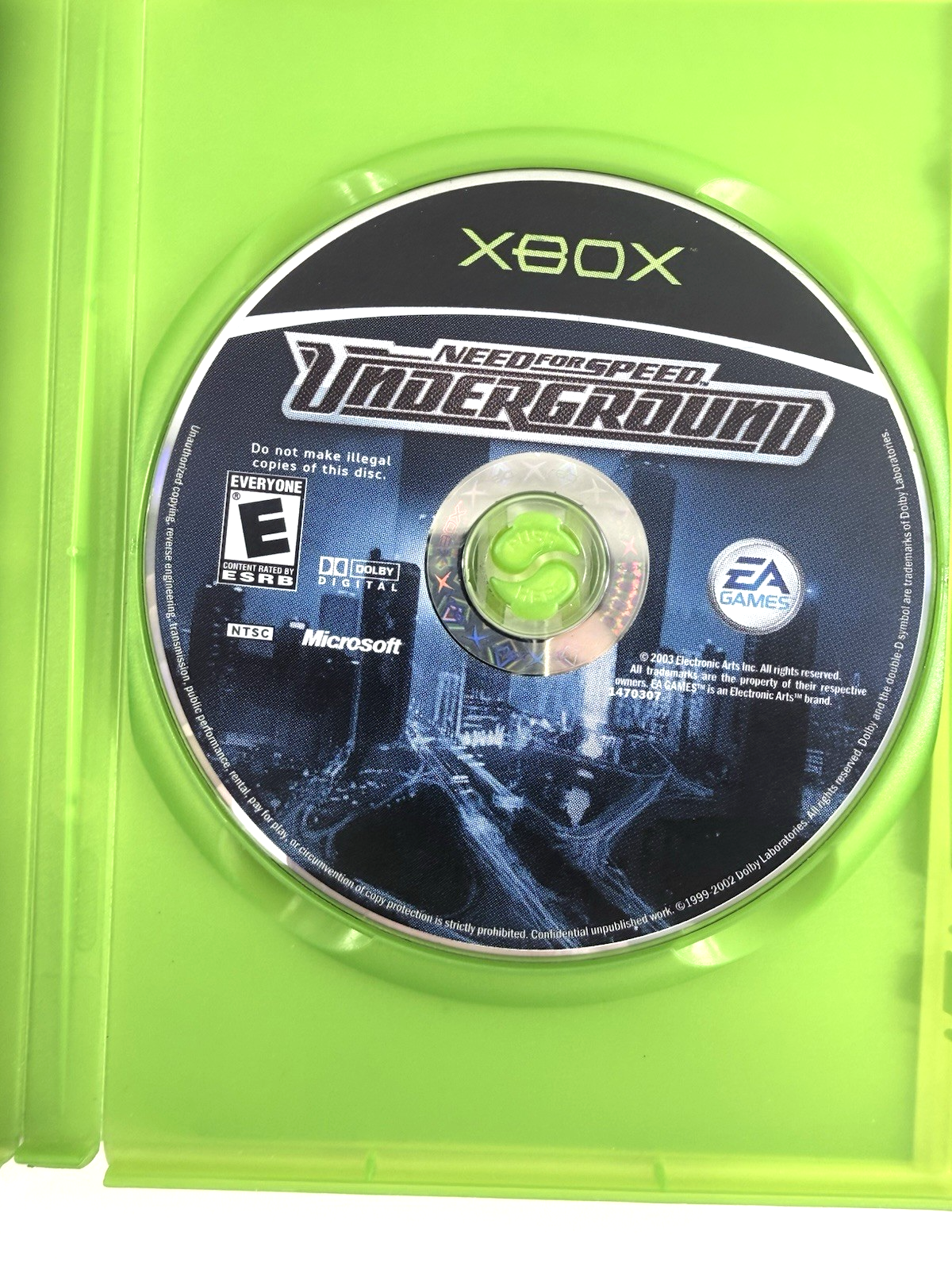 Need for Speed: Underground (Xbox, 2003) Game Case Manual Reg. Card - Tested