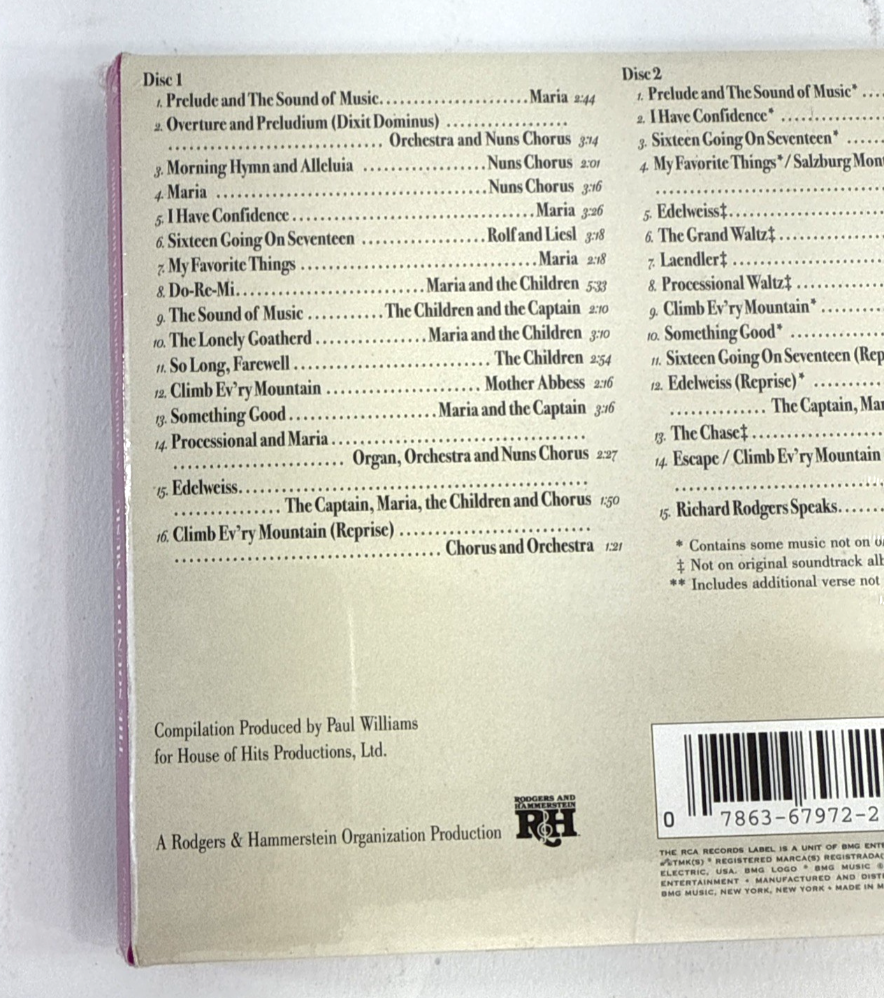 The Sound of Music (35th Anniversary Collector's Edition OST, 2000) New, Sealed