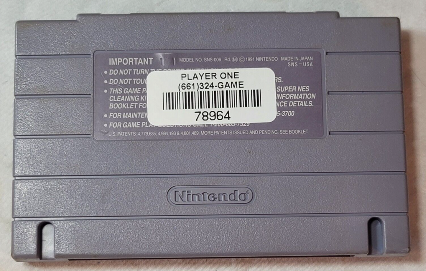 True Golf Classics: Waialae Country Club (Super Nintendo, 1991) Game Cartridge