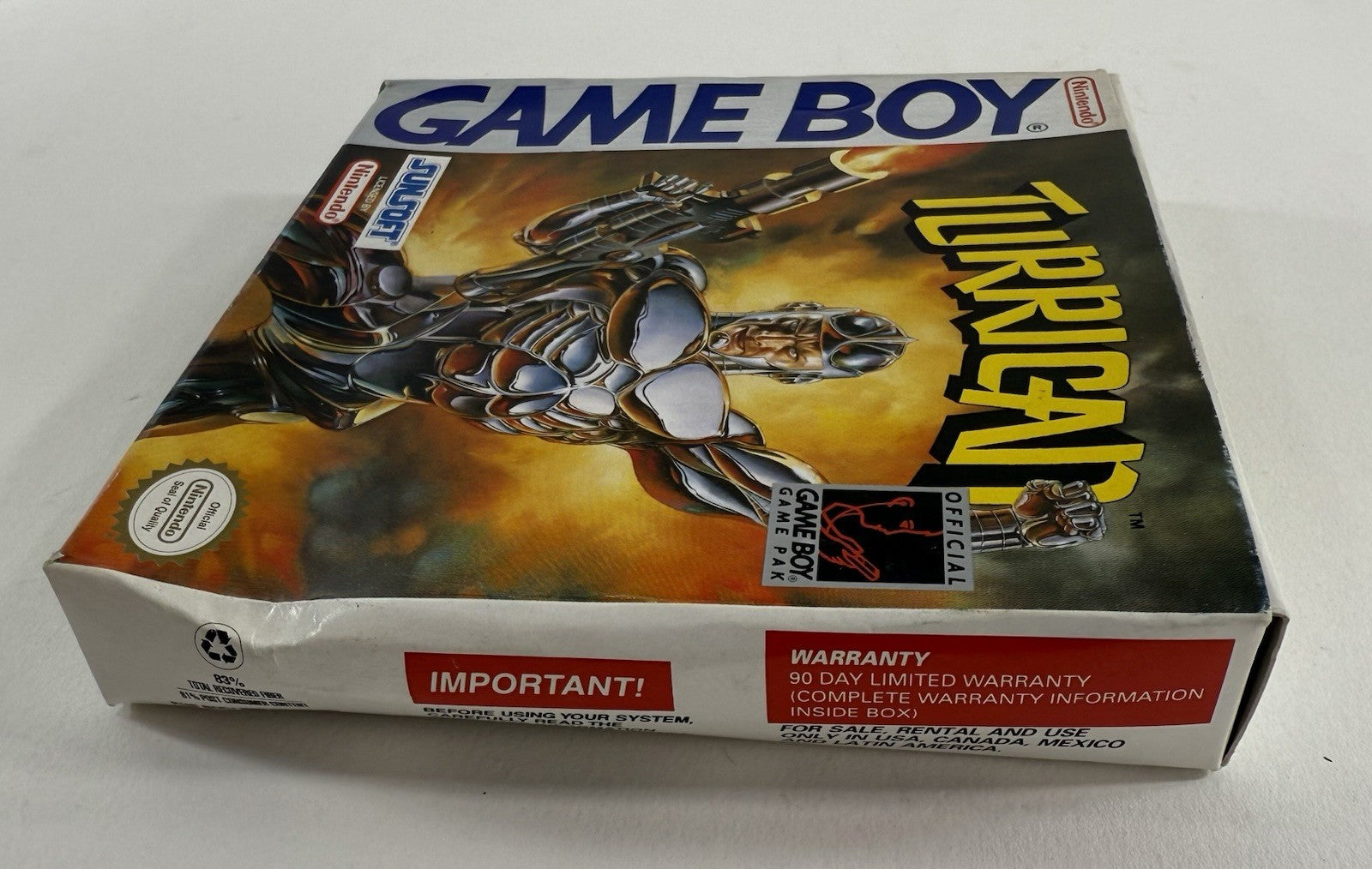 Turrican (Nintendo GameBoy, 1991) Game Box Manual Inserts - Tested and Working