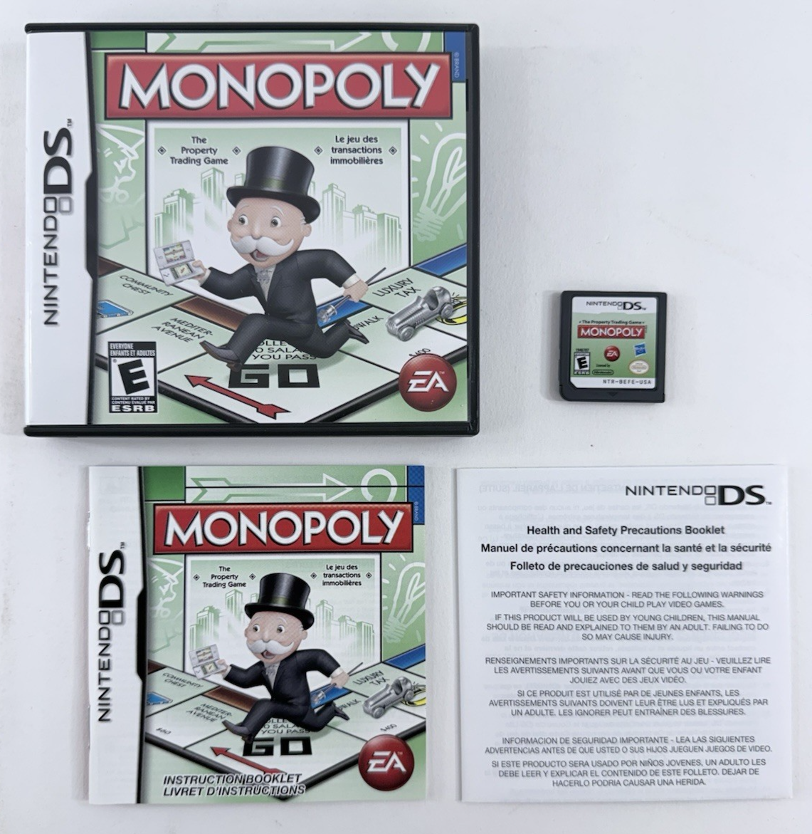 Monopoly (Nintendo DS, 2010) Game Case Manual Insert - Tested and Working