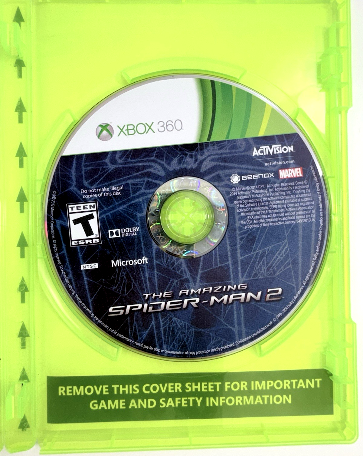 The Amazing Spider-Man 2 (Microsoft Xbox 360, 2014) Game and Case - Tested