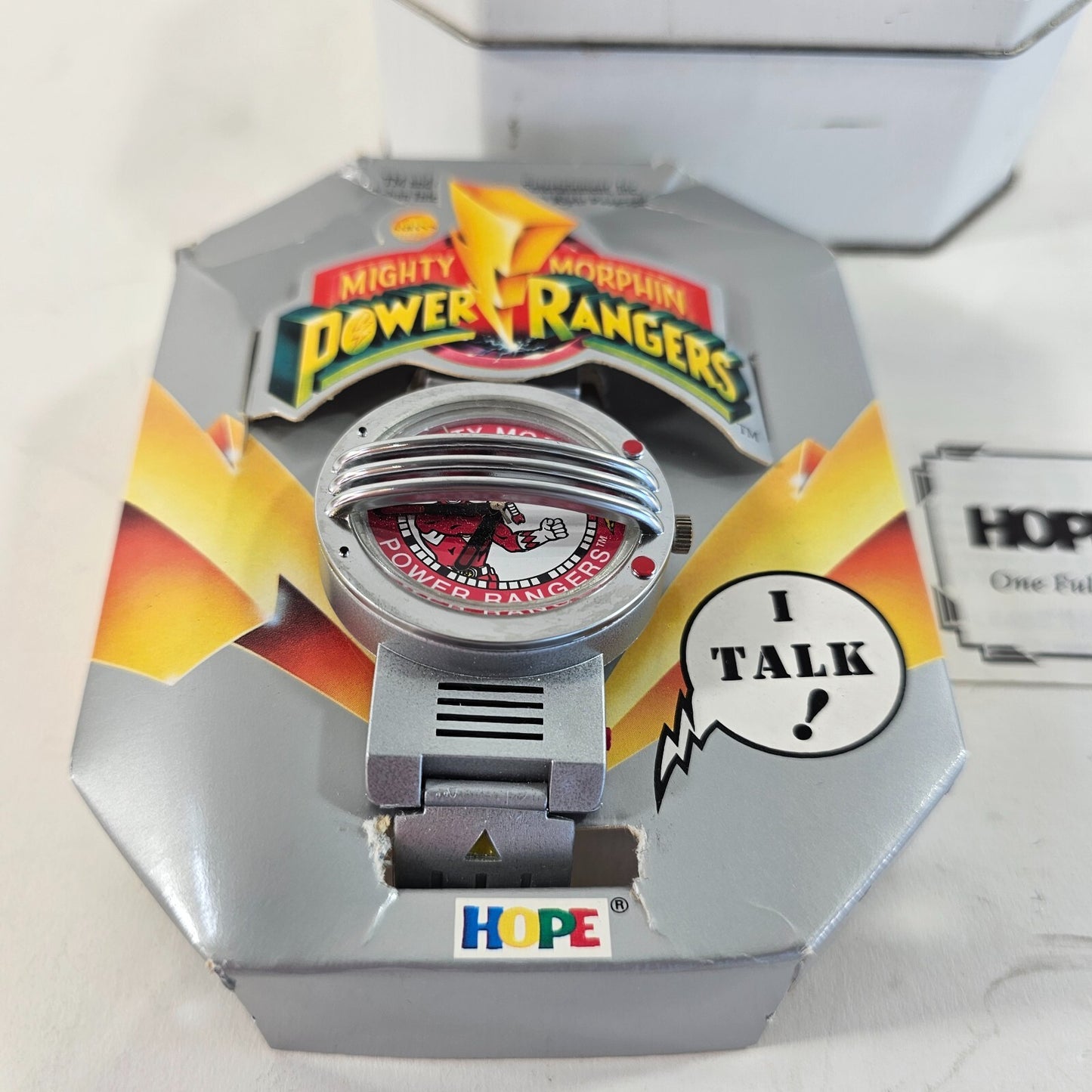 Saban 1994 Mighty Morphin' Power Rangers Pink Ranger Watch and Collector Tin