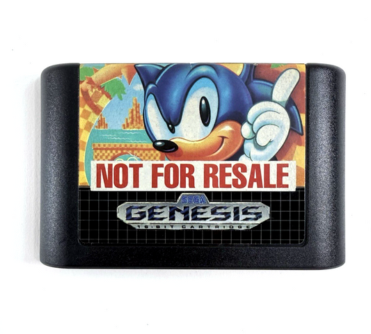 Sonic the Hedgehog (Sega Genesis, 1991) Not For Resale Game Cartridge - Tested