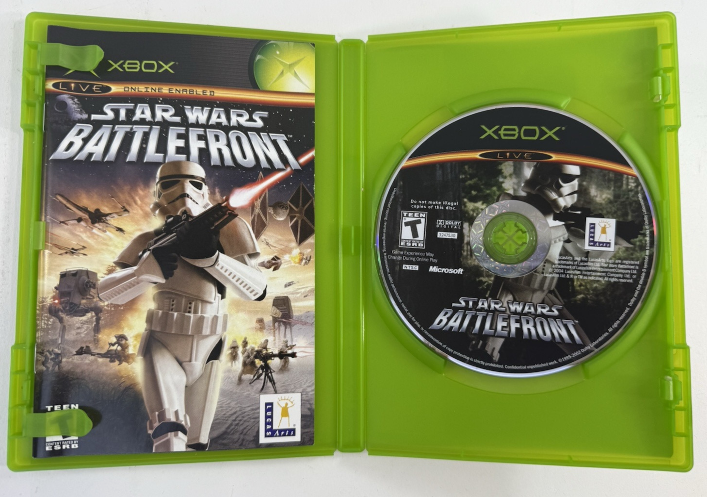 Star Wars: Battlefront (Microsoft Xbox, 2004) Game Case Manual - Tested