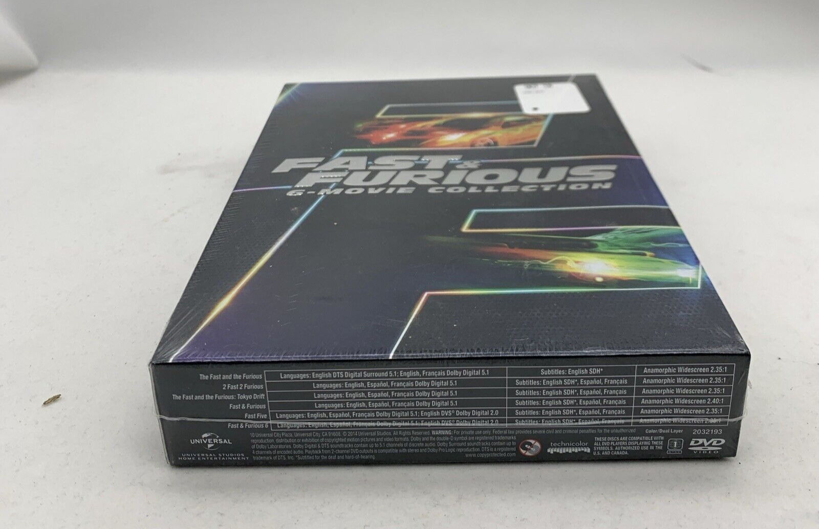 Fast  Furious: 6 Movie Collection (DVD, 2014, 6-Disc Set) NEW