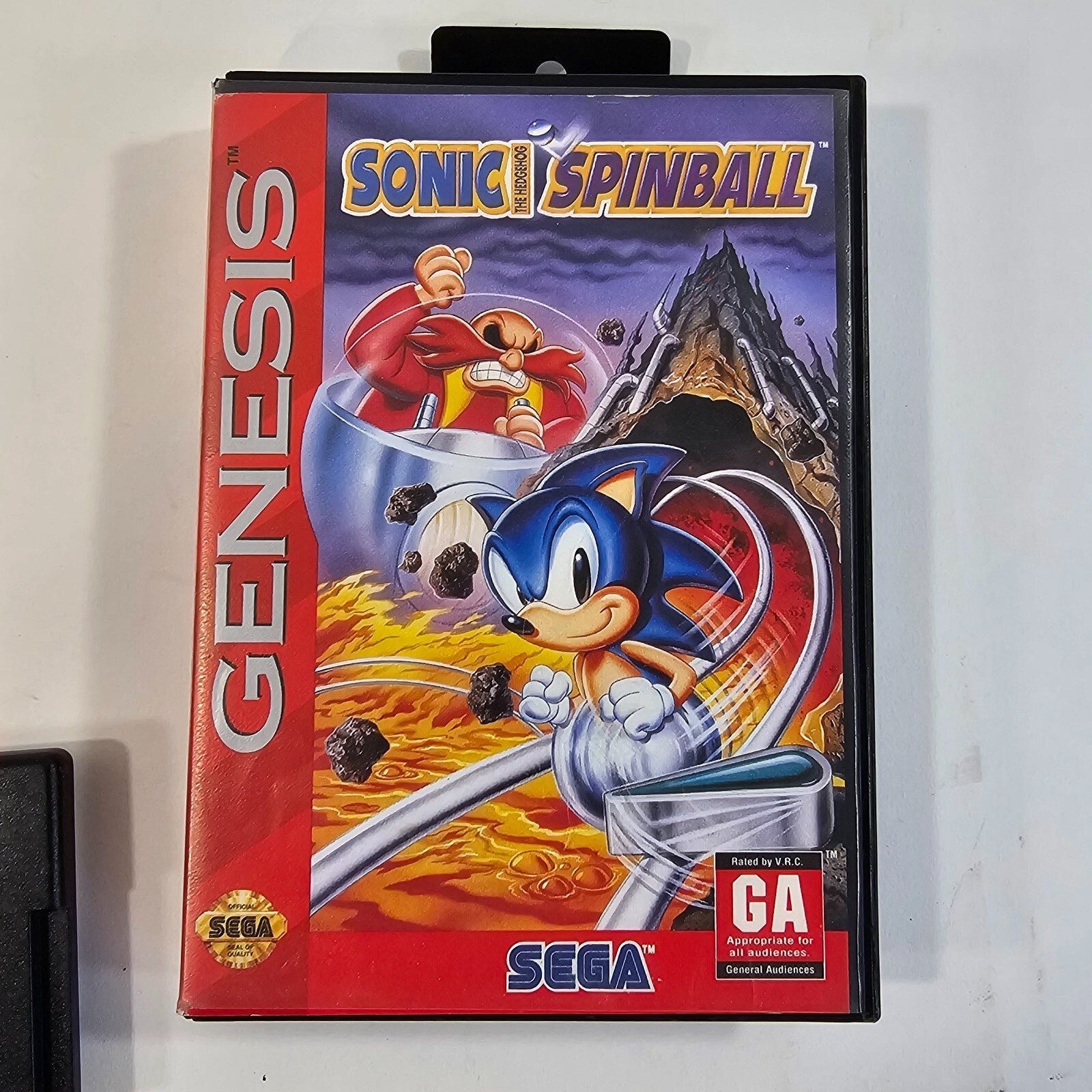 Sonic Spinball (Sega Genesis, 1993) Game Case Manual - Tested and Working