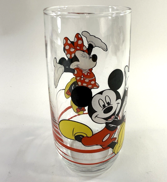Anchor Hocking Walt Disney Mickey Minnie Mouse Drinking Glass Tumbler