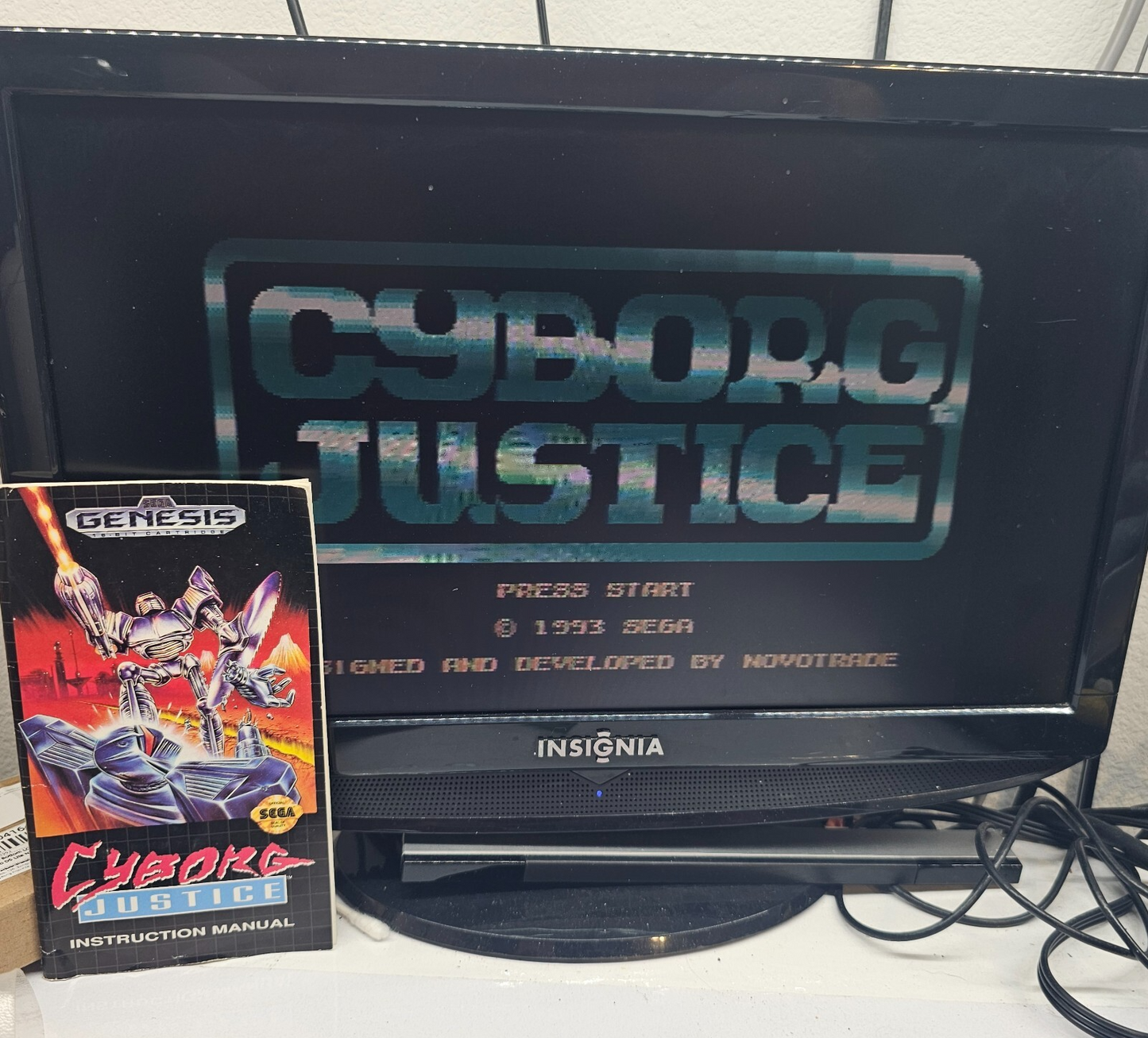 Cyborg Justice (Sega Genesis, 1993) Game and Manual - Tested and Working