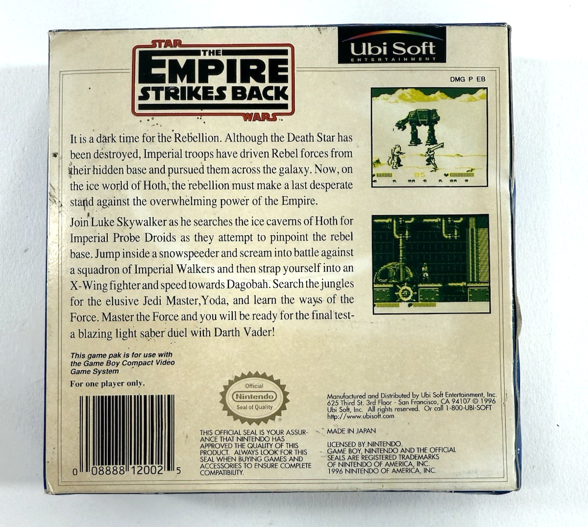 Star Wars: The Empire Strikes Back (GameBoy, 1992) Game Box Manual Inserts