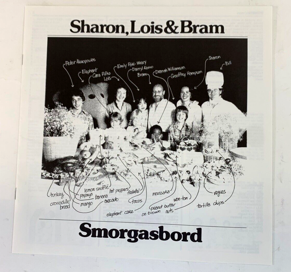 Sharon Lois & Bram: Smorgasbord (Vinyl LP, 1984 Reprint) w/Song Book - Tested