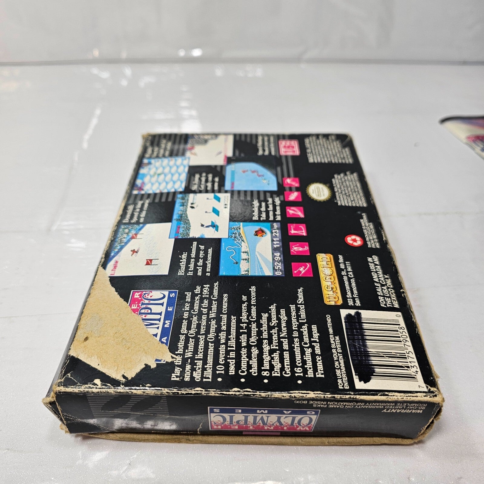 Winter Olympic Games Lillehammer '94 (Super Nintendo, 1994) Case Game Manual