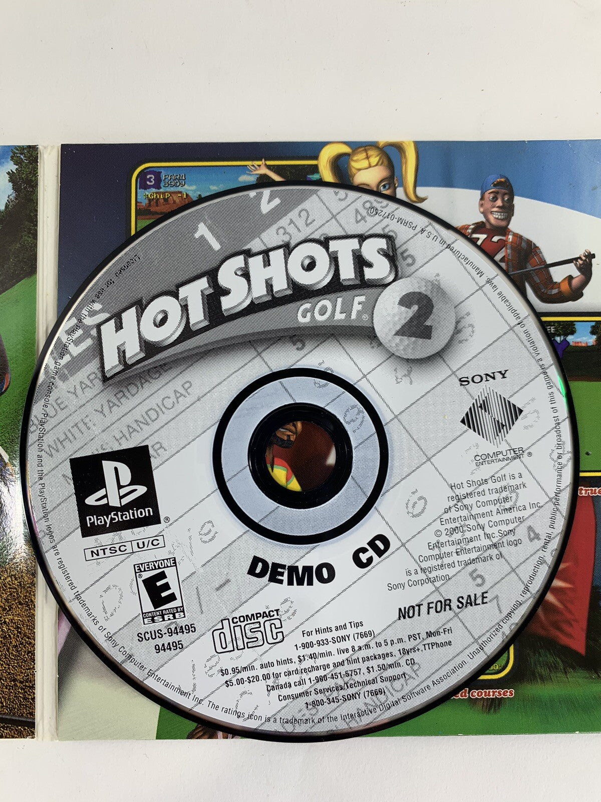 Hot Shots Golf 2 and Speed Punks (Sony PlayStation, 2000) Demo Discs & Sleeve