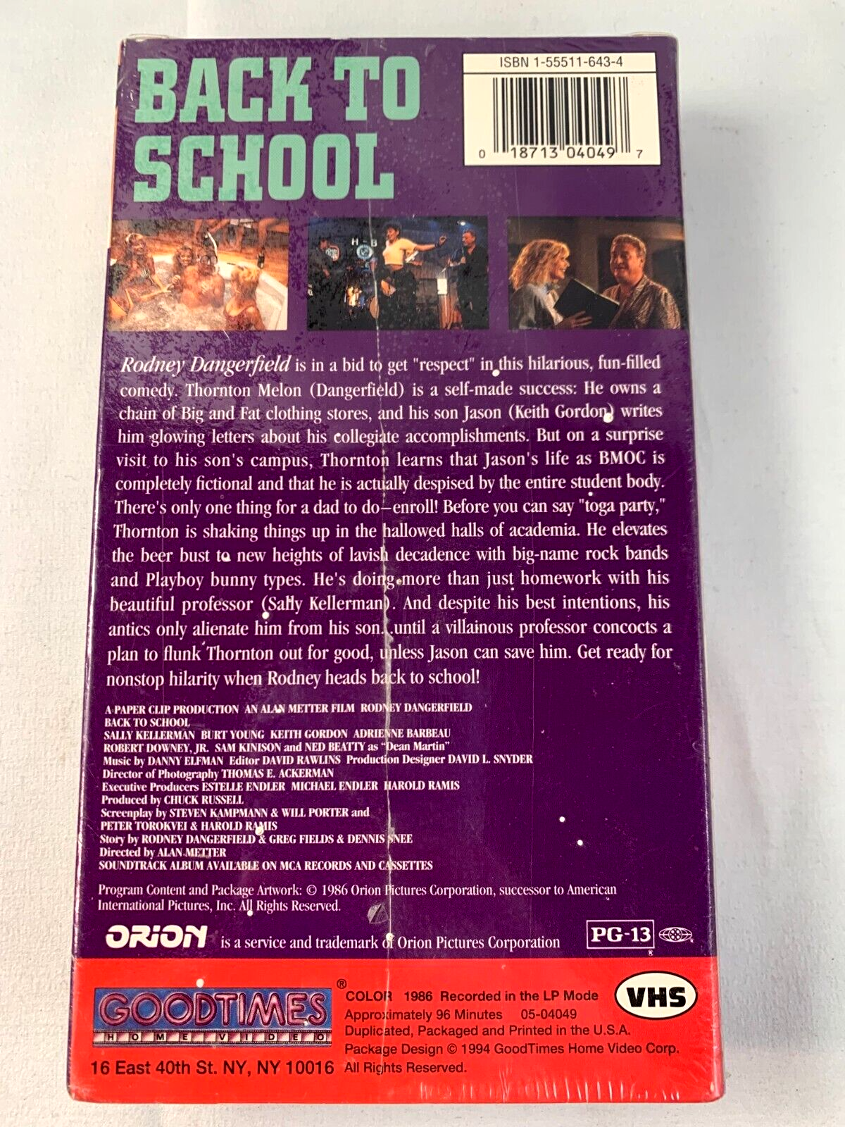 Back to School (VHS, 1995) Rodney Dangerfield - New/Factory Sealed