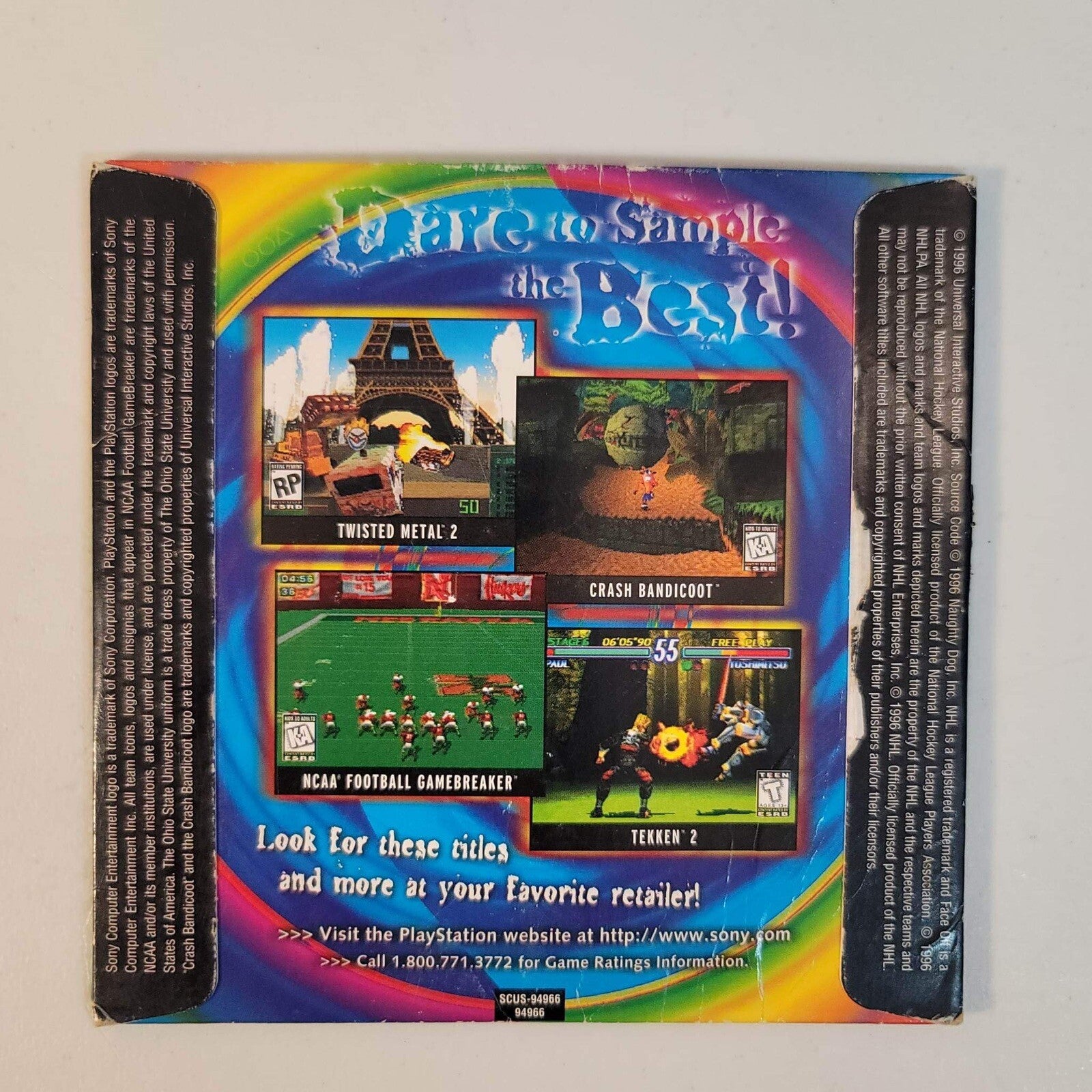 PlayStation Interactive Sampler Vol. 3 (Sony PlayStation, 1996) Disc and Sleeve