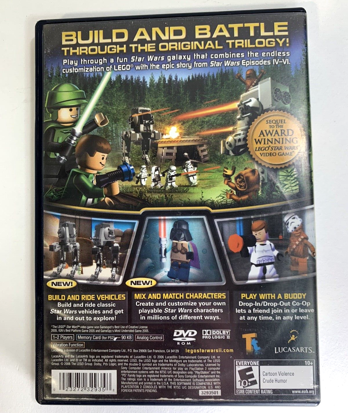 LEGO Star Wars II: The Original Trilogy (PlayStation 2, 2006) Game Case Manual