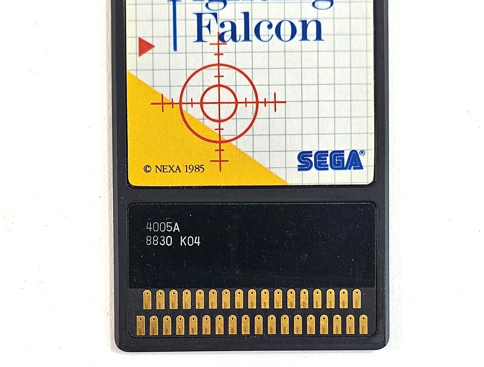 F-16 Fighting Falcon (Sega Master System, 1986) Game Card, Case, Manual - Tested