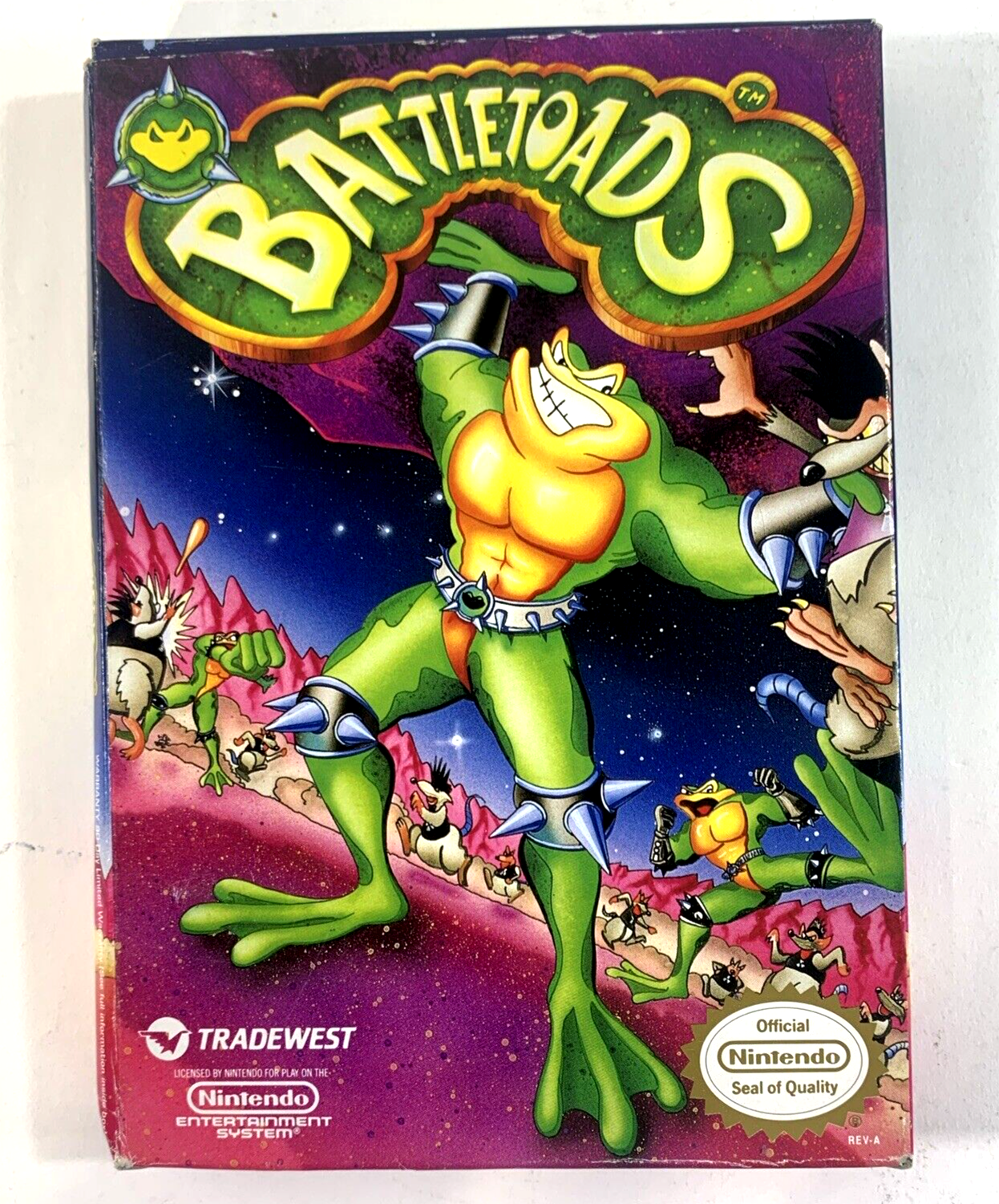 Battletoads (Nintendo Entertainment System, 1991) Game Box Manual Poster Foam