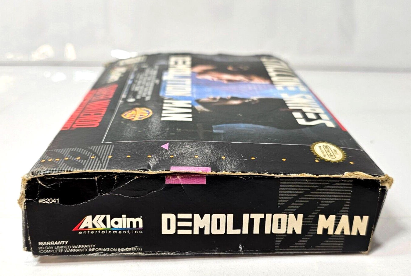 Demolition Man (Nintendo SNES, 1995) Game Box Manual Inserts Poster Registration