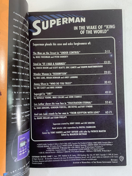 DC Comics 1999 Superman 80-Page Giant #2 - 7 Stories - Supergirl, Wonder Woman