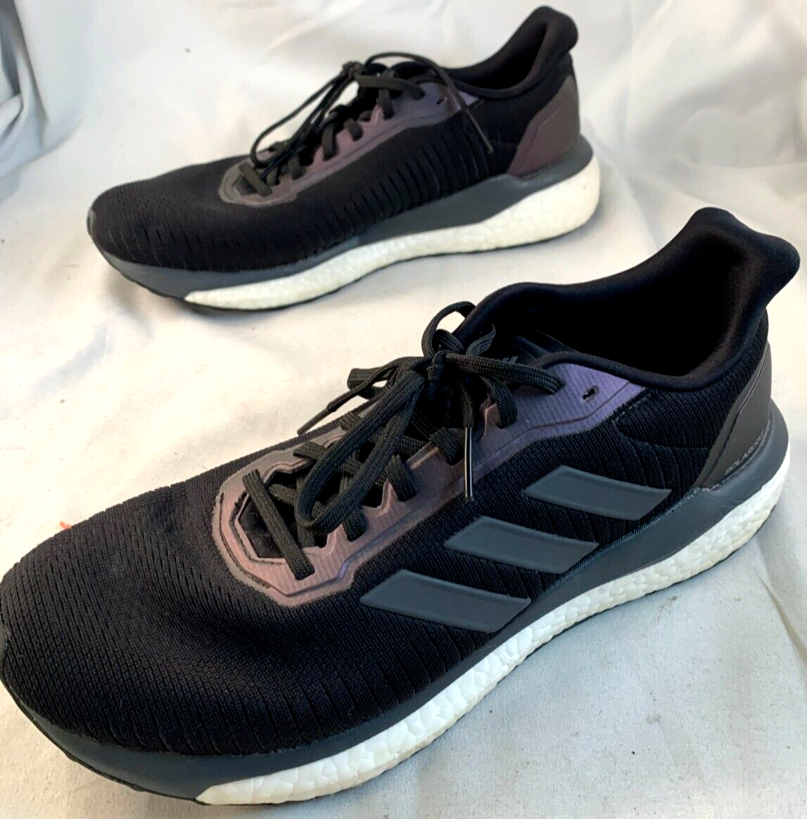 Adidas US Size 10 Mens' Solar Drive Black and Purple Running Sneakers