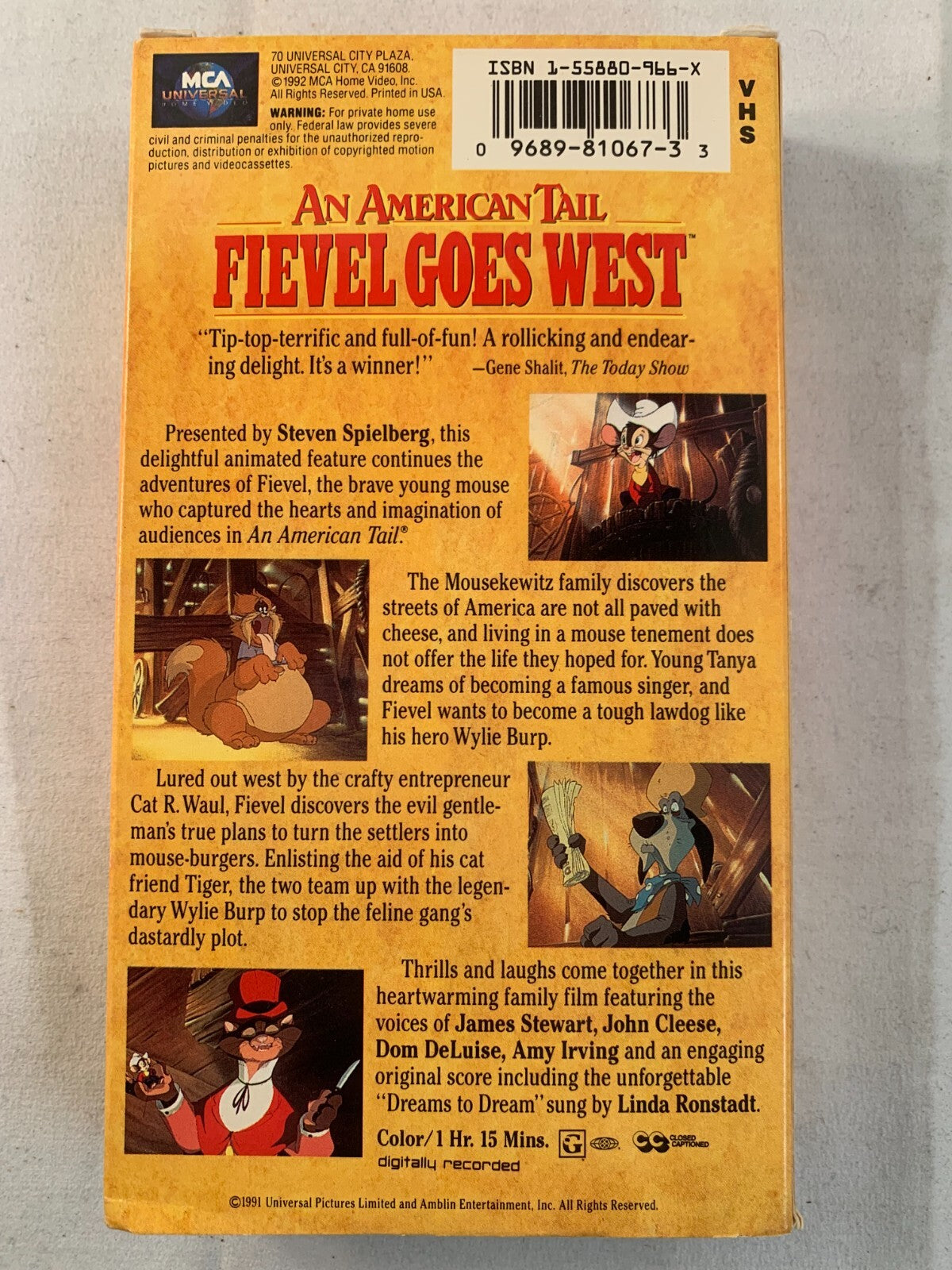 American Tail, An - Fievel Goes West (VHS, 1992)