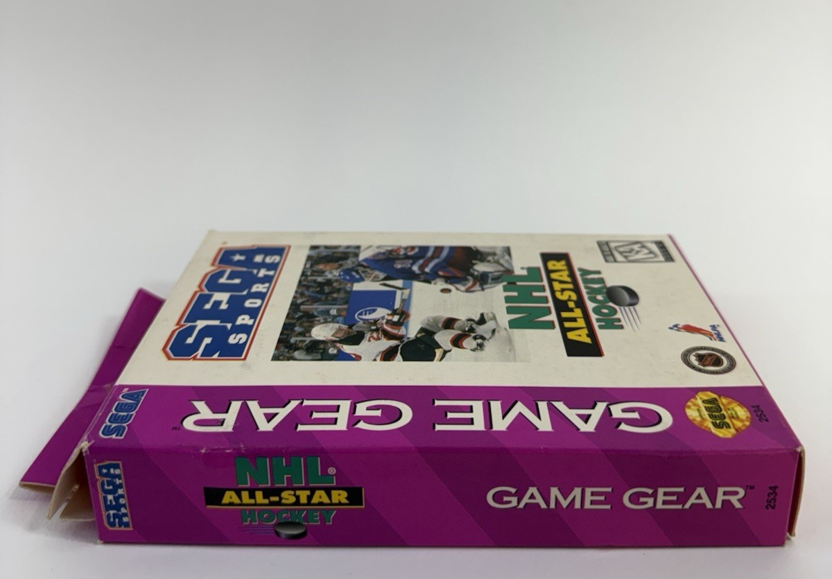 NHL All-Star Hockey (Game Gear, 1995) Box, Manual, Registration, Insert Only