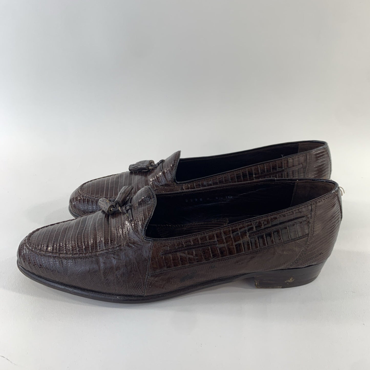 Rodolfo Valentino Size 9.5 Men's Genuine Alligator Leather Slip-On Derby Shoes