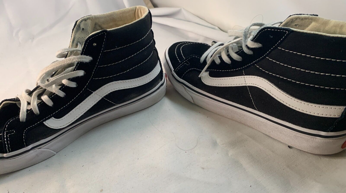 VANS Sk8-Hi Black/White Hi-top Men's 7.5 Sneakers with Original Box