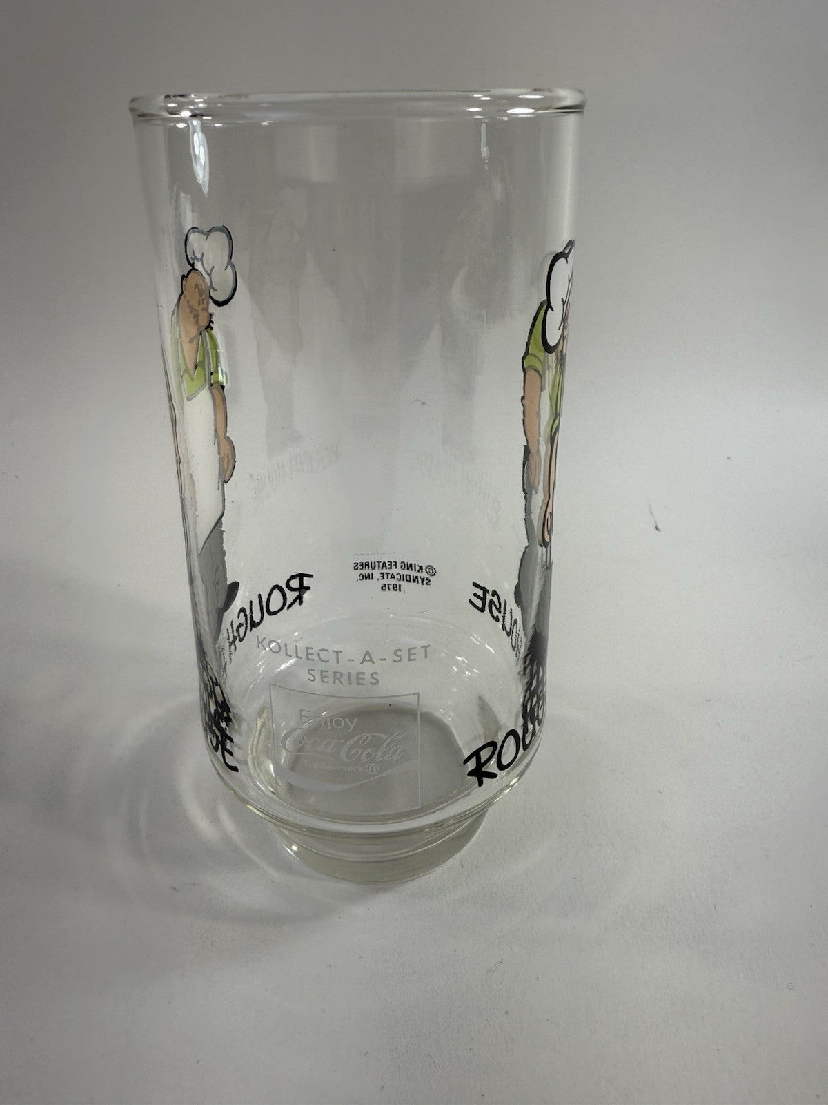 Vintage 1975 Rough House Coca-Cola Kollect-A-Set Series 6” Drinking Glass