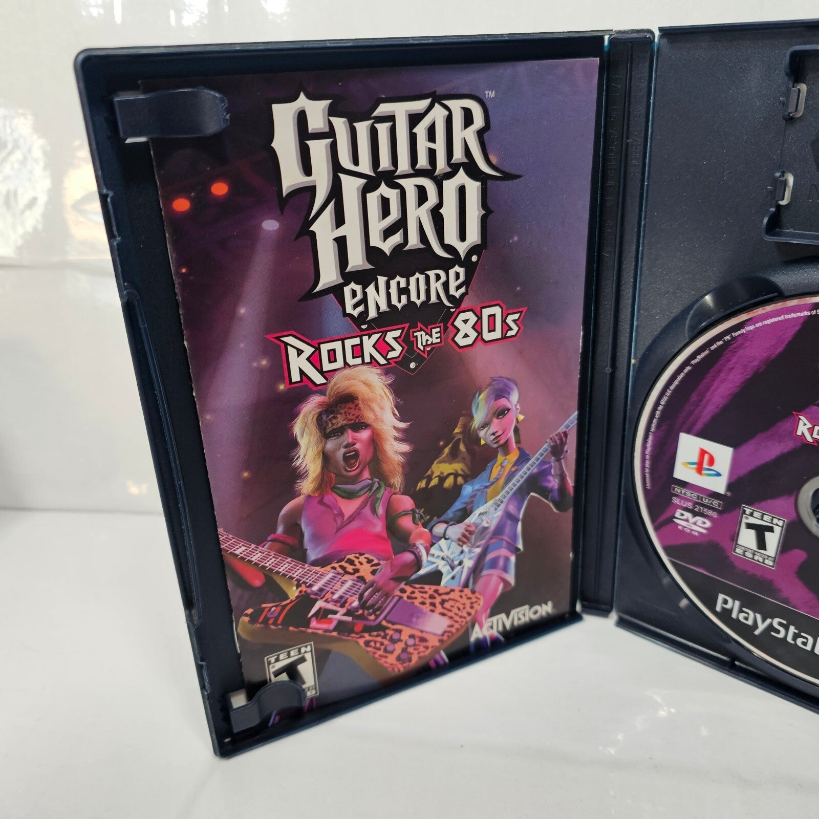 Guitar Hero Encore Rocks the 80's (Sony PlayStation 2, 2007) Case Game Manual