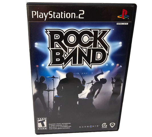Rock Band (PlayStation 2, 2007) Game, Case, Manual - Tested and Working