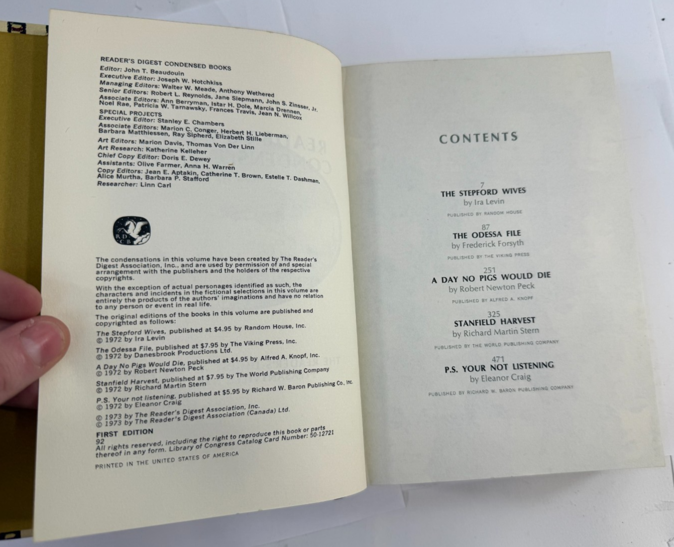 Reader's Digest Condensed Books 1971, 1972, 1973 bundle (10 First Ed. Hardcover)