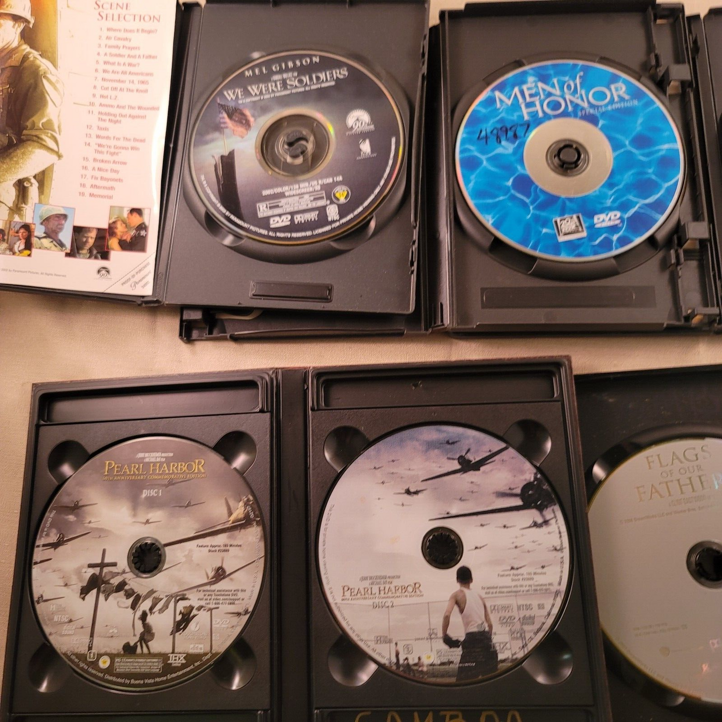 We Were Soldiers (WW2 DVD bundle) Flyboys, Pearl Harbor, Men of Honor, Flags of