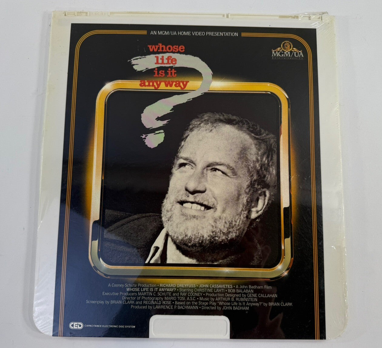 Whose Life Is It Anyway? (CED Videodisc, 1981) Factory Sealed