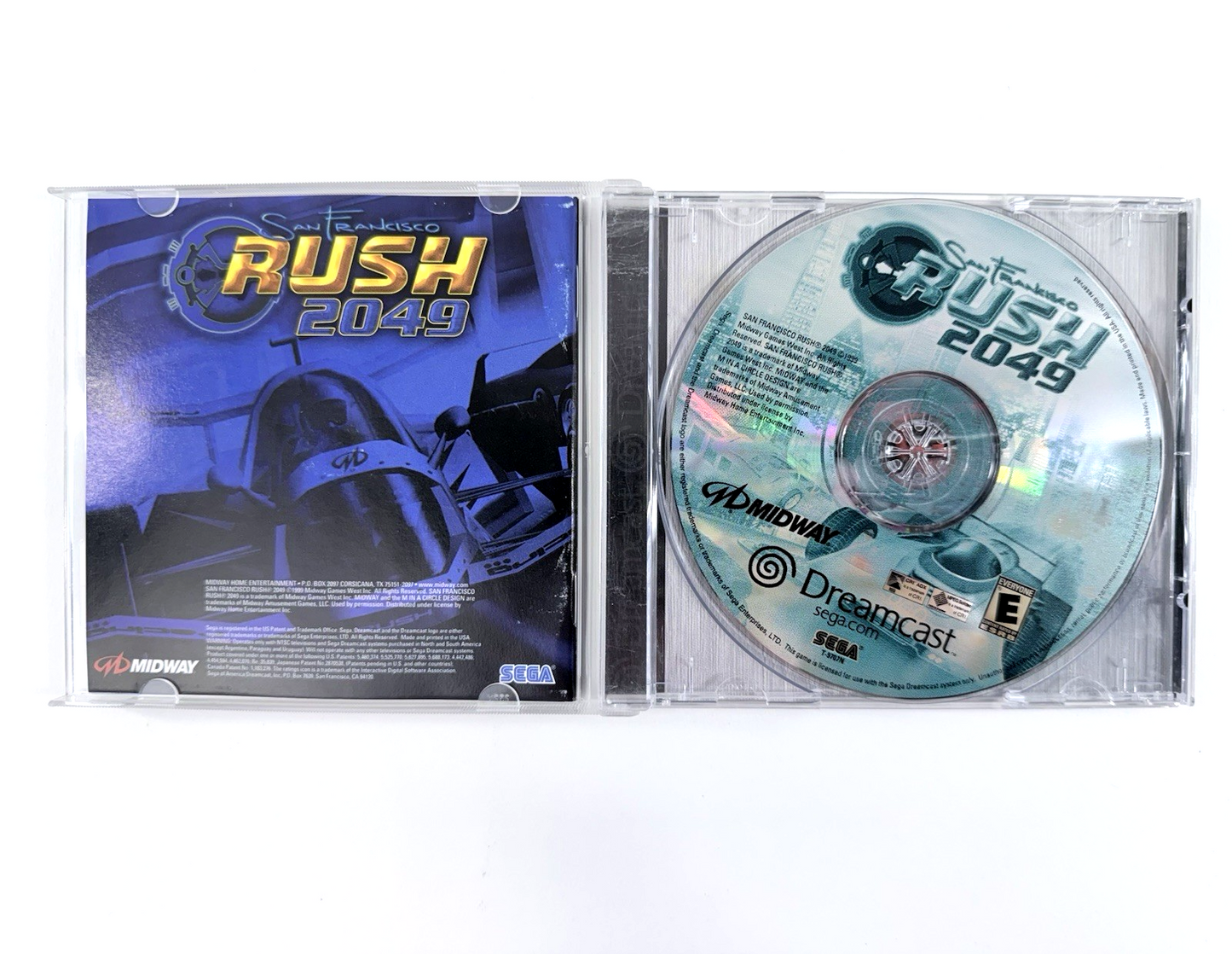San Francisco Rush 2049 (Sega Dreamcast, 2000) Game Case Manual Registration