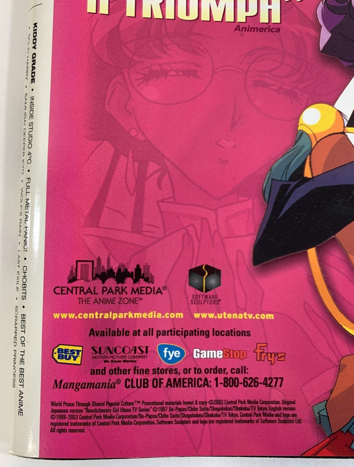 Newtype Anime Magazine June 2003 Vol. 2 #6  with Collector Cards - No DVD