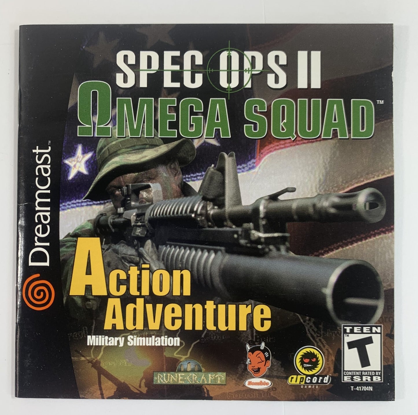 Spec Ops II: Omega Squad (Sega Dreamcast, 2000) Game Case Manual - Tested