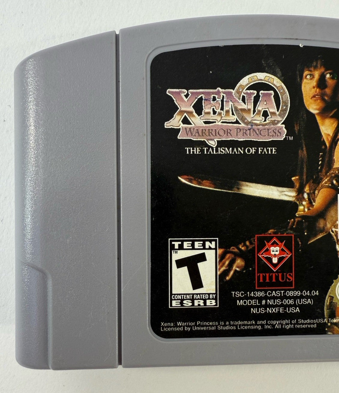 Xena: Warrior Princess: The Talisman of Fate (Nintendo 64, 1999) Game Cartridge