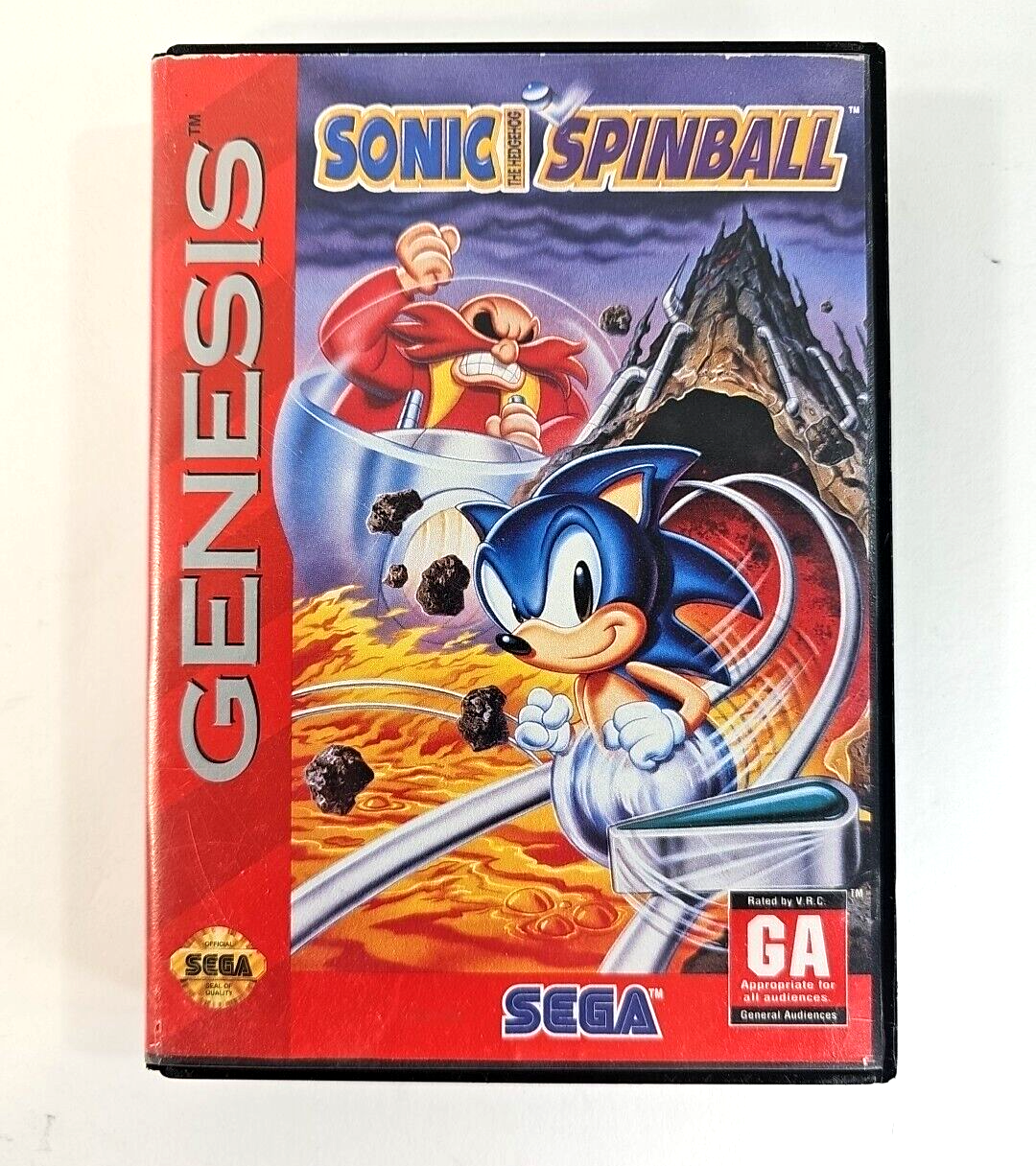 Sonic Spinball (Sega Genesis, 1993) Game Case Manual - Tested and Working