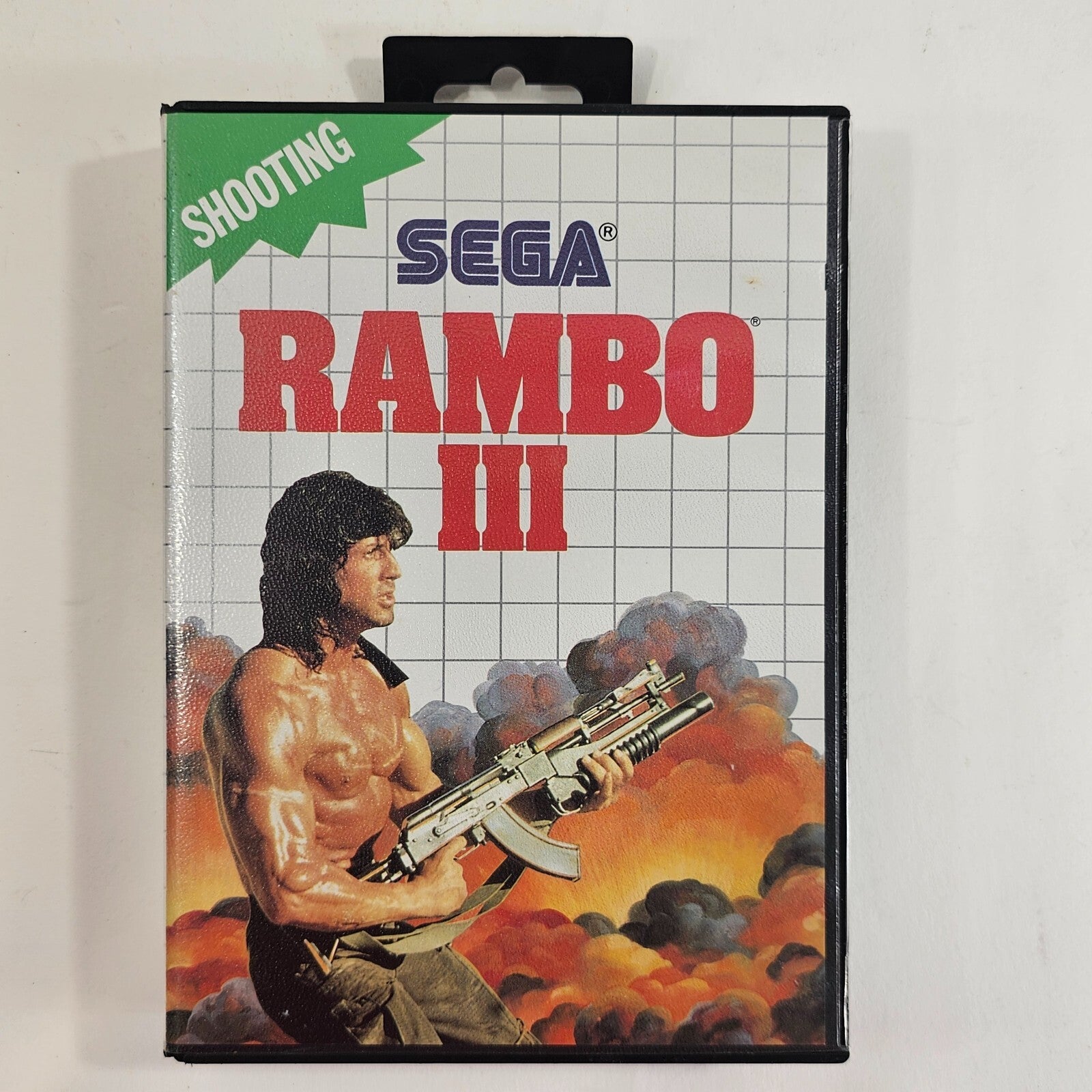Rambo III (Sega Master System, 1988) Game Case Manual Poster - Tested