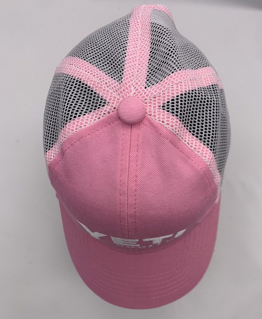 Yeti Coolers 2015 Pink Mesh Embroidered Logo Snapback Hat