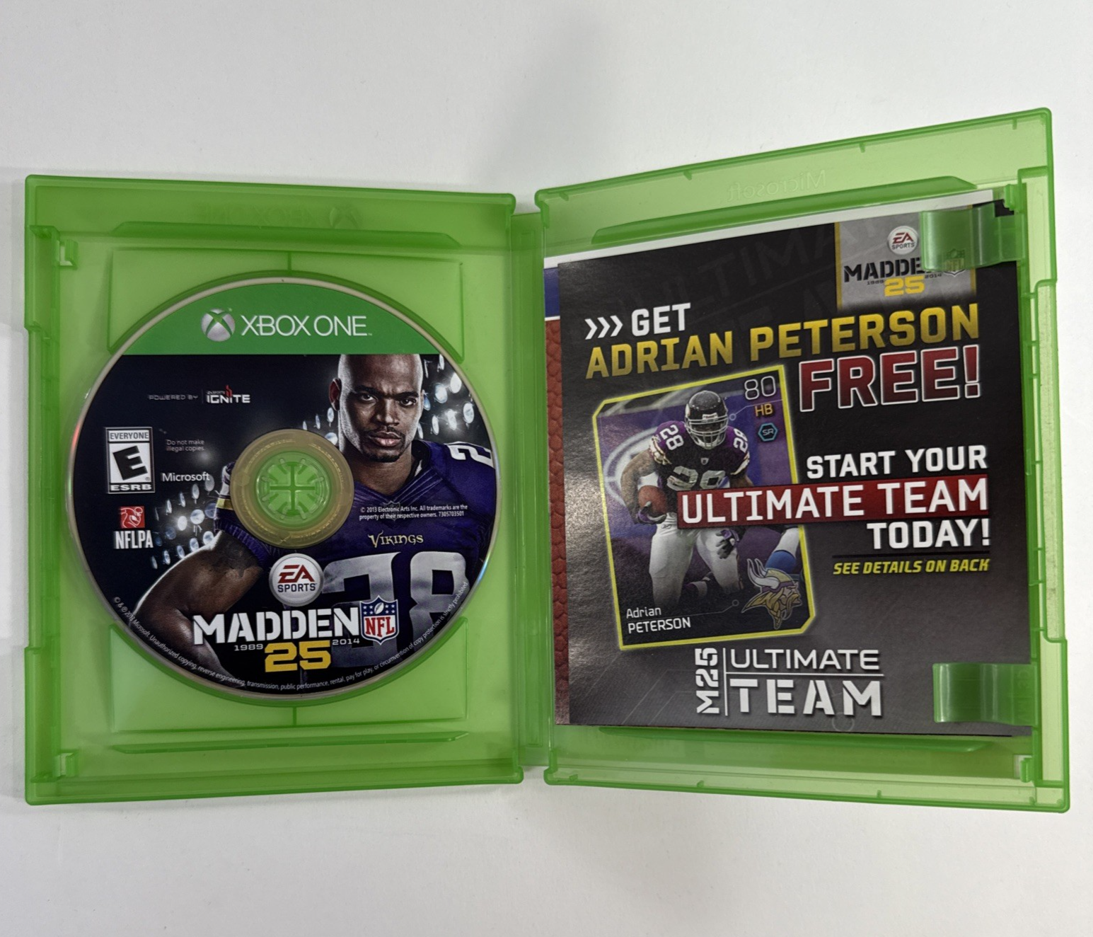 Madden NFL 25 (Microsoft Xbox One, 2013) Game Case Inserts - Tested