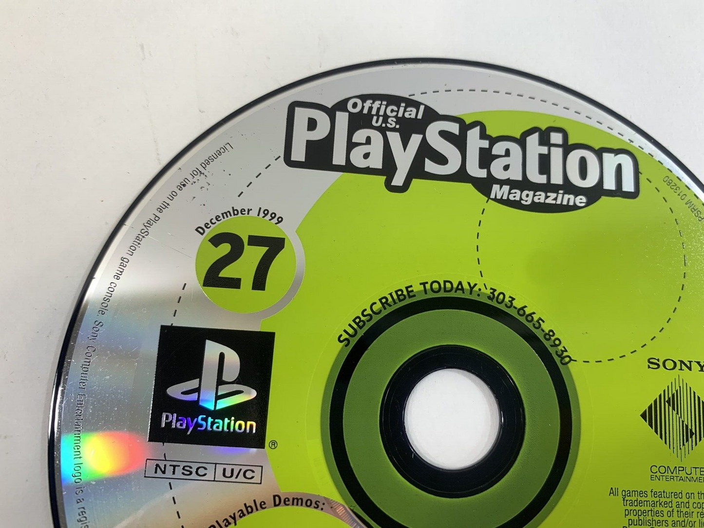 PlayStation Magazine Demo Disc # 27 December 1999 - Tested And Working