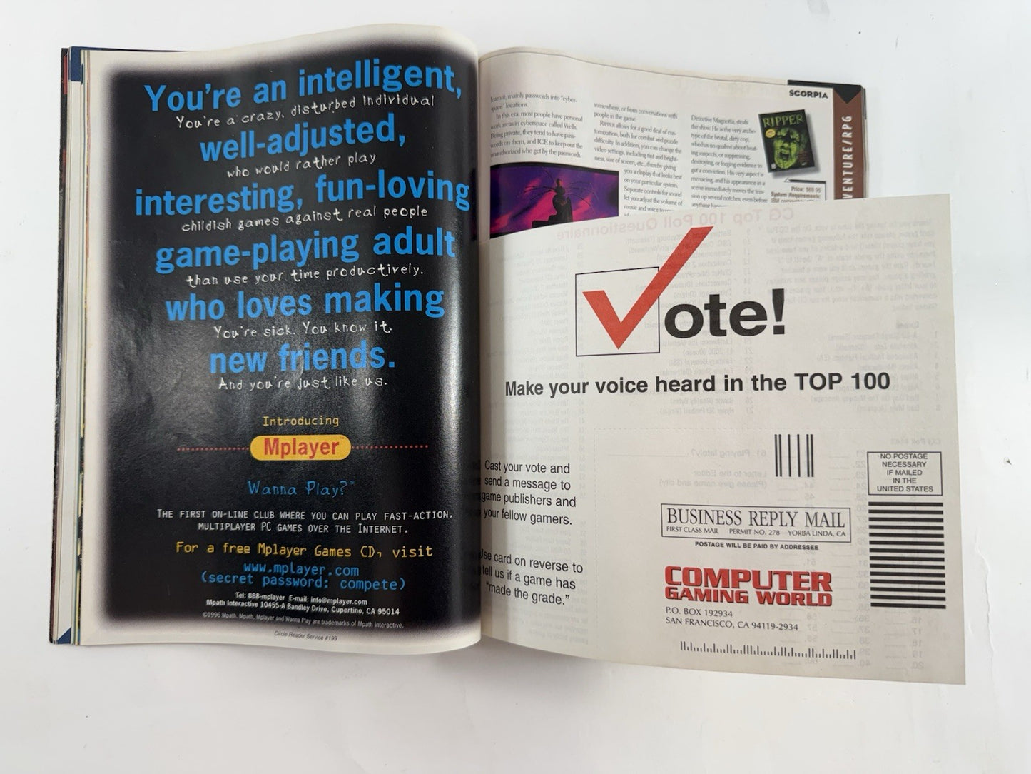 Computer Gaming World Magazine June 1996 #143  3-D Is Here! Dark Earth Cover