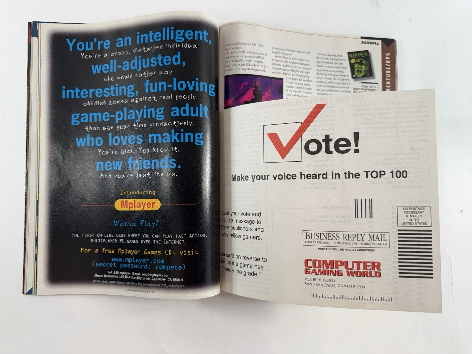 Computer Gaming World Magazine June 1996 #143  3-D Is Here! Dark Earth Cover