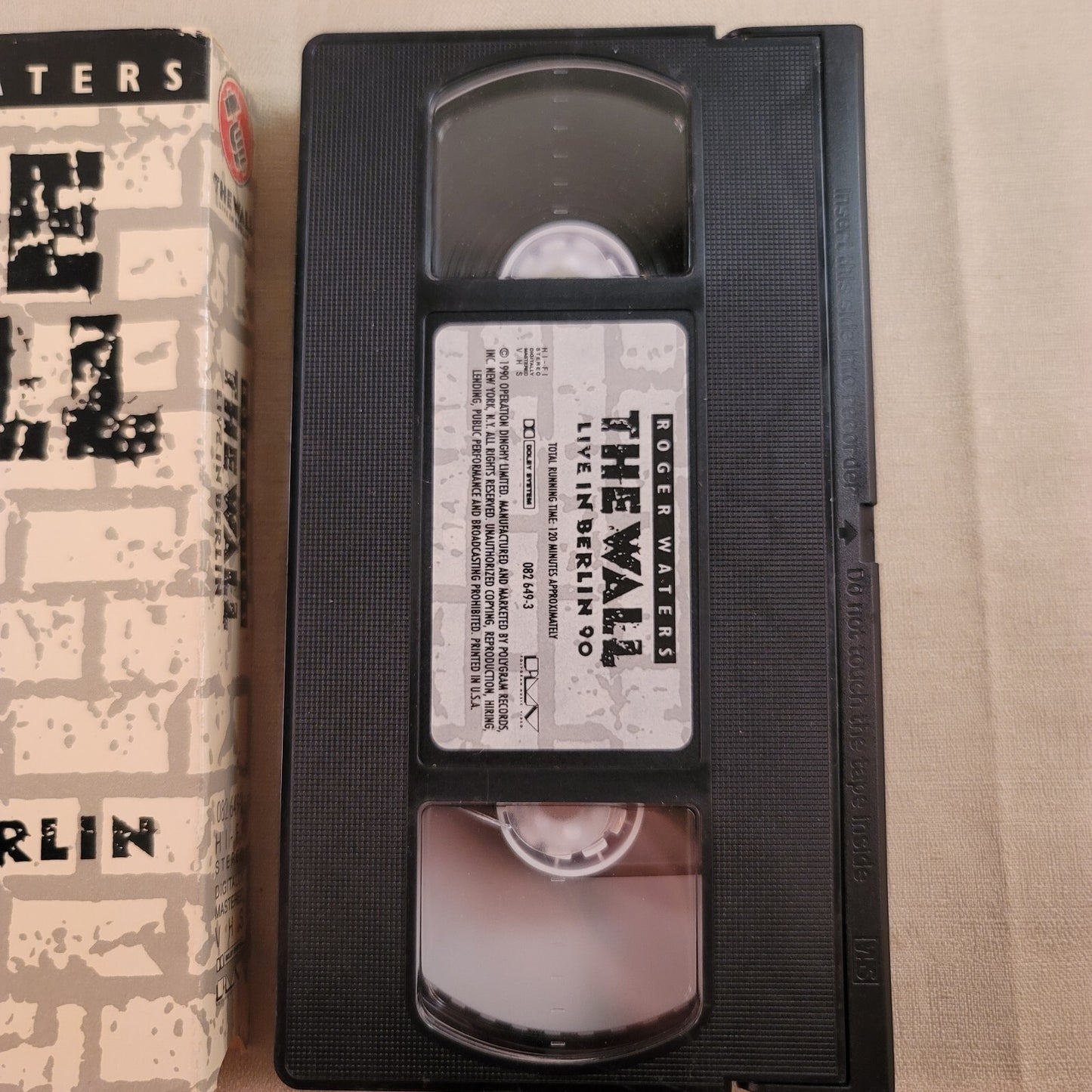 Roger Waters' THE WALL LIVE IN BERLIN, VHS 1990 Hi-Fi Stereo Pink Floyd