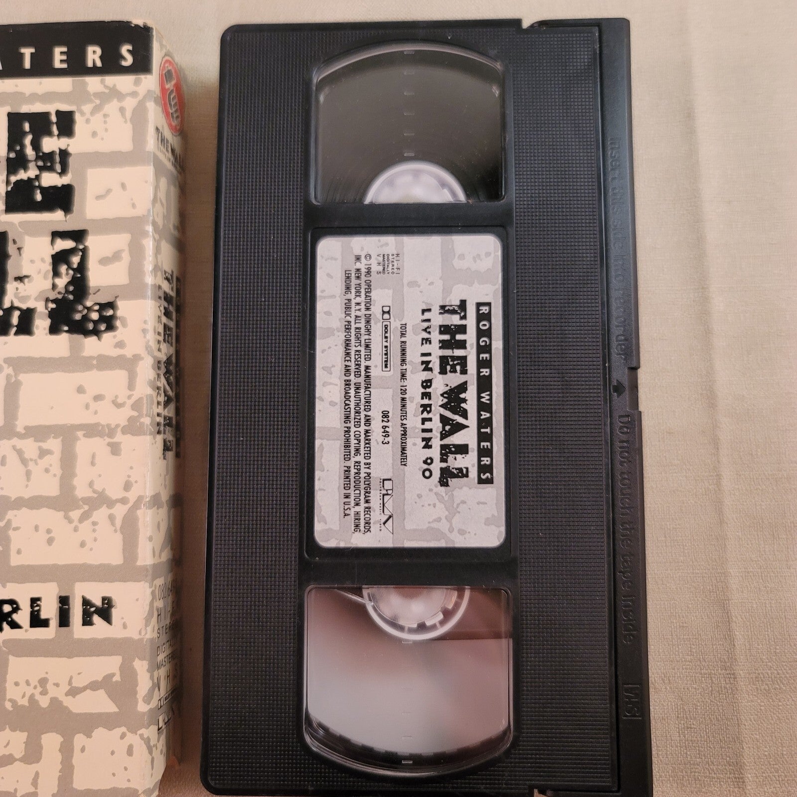 Roger Waters' THE WALL LIVE IN BERLIN, VHS 1990 Hi-Fi Stereo Pink Floyd